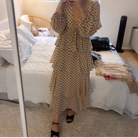Zara Polka Dot Tiered Dress - Picture 8 of 9